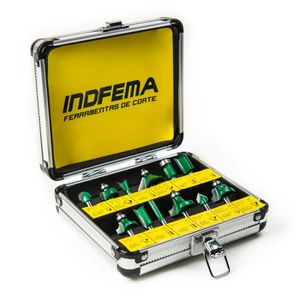 Kit de 12 fresas para tupia manual - haste 6mm