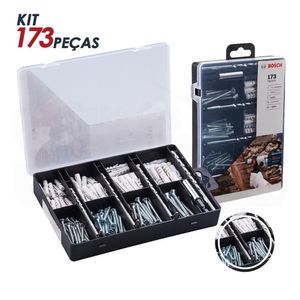 Kit de bits e fixaçao com 173 peças bosch 2607017506