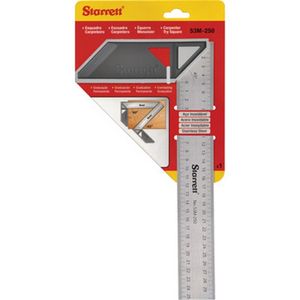 Esquadro 10 250mm cabo aluminio - carpinteiro starrett k53m-250-s
