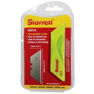 Jogo de laminas p/estilete 10pcs - trapezoidal s/furo starrett ks01r