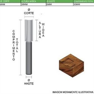 Fresa tm gr:14 18mm alt.15mm h6mm s/r com 2 cortes radix 141815.01