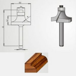 Fresa tm gr:19 r05 h6mm com rol cordao de janela radix 1974100.01