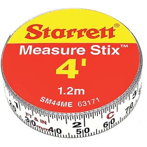 Fita de aco metrica com adesivo 1,2m starrett sm44me