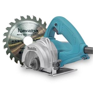 Serra marmore 4.3/8'' 1300w 4100nh makita  + serra 24 dentes