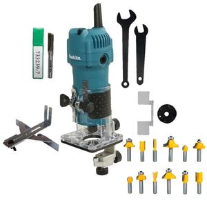 Tupia para laminados makita 3709 530w 1/4" + jogo de fresas