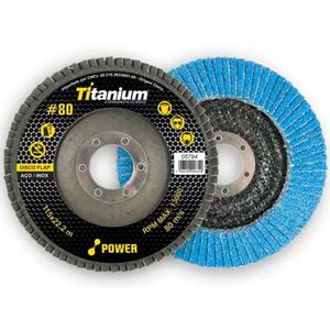 Disco lixa flap 4.1/2" grão 80 titanium – 5794