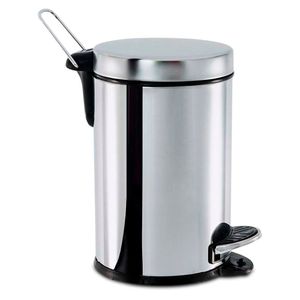 Lixeira inox c/pedal e balde 3l decorline 3040/201