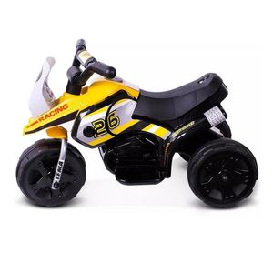 Mini triciclo eletrico g204 infantil 6v - amarelo