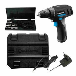 Parafusadeira e Furadeira 12,0V Li-On + Connect Maksiwa F peças12 Biv