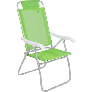 Cadeira reclinavel 4 posições aluminio lazy sannet  verde - mormaii