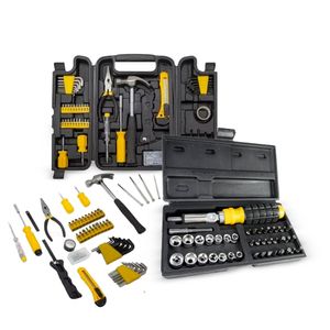 Kit jogo ferramentas completo 241 pçs c/ soquetes aço maleta