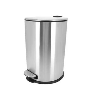 Lixeira 20l em aço inox com pedal cesto removível mimo style