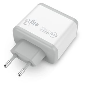 Carregador usb tipo-c de parede universal carga rápida elg