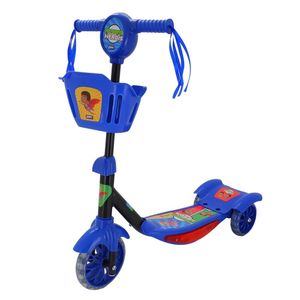 Patinete infantil 3 rodas com cestinha luz e som zippy toys