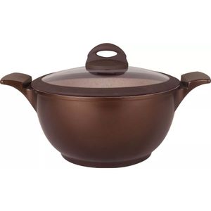 Caçarola antiaderente belga 4,3l cerâmica indução 24cm mta