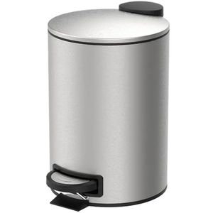 Lixeira em aço inox 20 litros com pedal e balde spin brinox