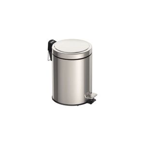 Lixeira inox pedal brasil 5 litros com balde tramontina