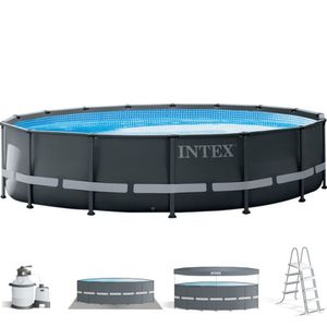 Kit Piscina Circular de Armação De Metal XTR 19.156 Litro Intex