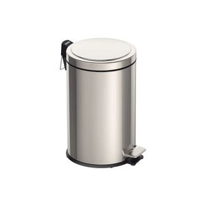 Lixeira inox pedal brasil 12 litros e balde tramontina