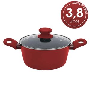 Panela caçarola 24cm 3,8l revestimento cerâmico mimo style