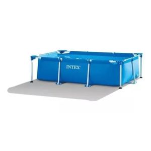 Piscina para montar 1.662l azul retangular plástico pvc