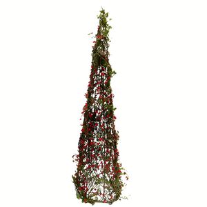 Árvore natalina rattan rústica decorada magizi 80 cm