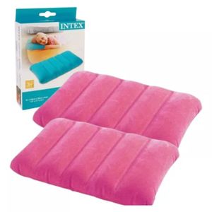 Kit 2 travesseiro infantil inflável intex 43x28x9 cm rosa