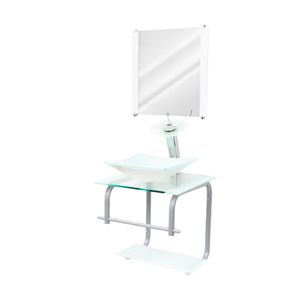 Jogo de gabinete para banheiro de vidro roma 40cm bracasa