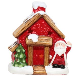 Casa vila natalina decorativa natal papai noel 16 cm magizi