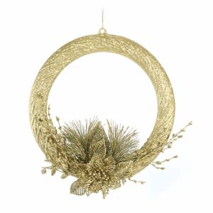 Guirlanda plástica gliter natal plantas magizi 30 cm