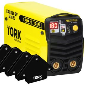 Kit maquina de solda inversora + 4  esquadro magnetico 12kg tork