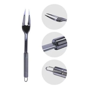 Kit 5 garfo para servir em aço inox sf 31cm uas056