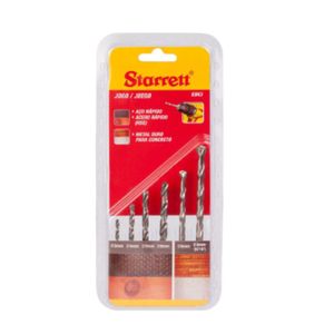 Jogo de brocas para aço e concreto com 6 peças - starrett