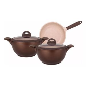 Conjunto panelas belga antiaderente 3 pçs cerâmic-flon mta