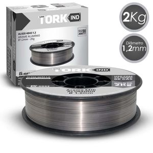 Arame solda mig alumínio 1,2mm para uso com gás 2 kg tork