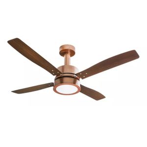 Ventilador de teto vintage cobre tabaco 4 pás venti-delta
