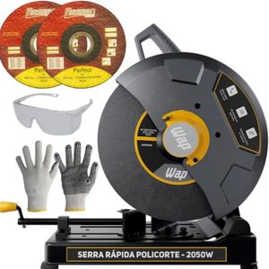Serra policorte 14" 2050w wap + 2 discos + brinde 220v