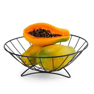 Fruteira centro de mesa bancada aramada black life arthi
