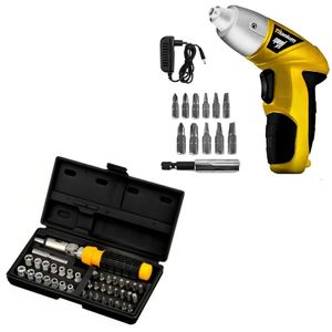 Kit chaves jogo catraca 40 peças + parafusadeira c/ 11 bits