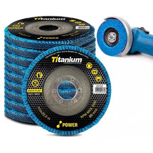 Kit 40 disco de desbaste 115mm x 22mm 4.1 40 flap titanium