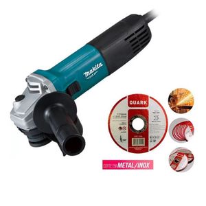 Esmerilhadeira angular 4.1/2 850w m9510b makita + 6 discos 110v