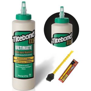Cola p/ madeira ultimate glue 525g 6004528 titebond + pincel