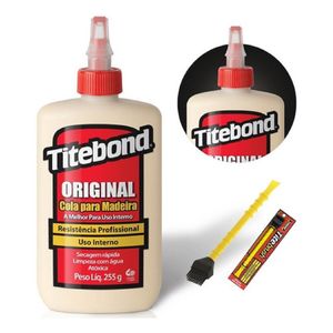 Cola original p/ madeira wood 255g 6026101 titebond + pincel