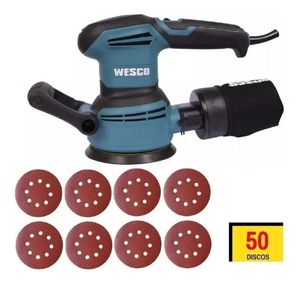 Lixadeira roto orbital 5 125mm 400w ws4265 wesco + 50 lixas