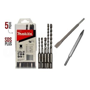 Kit original makita ponteiro talhadeira jogo brocas sds plus